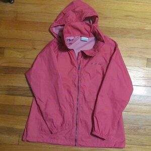 Columbia Women’s Rain Jacket Windbreaker Lightweight Hidden Hood - Size L